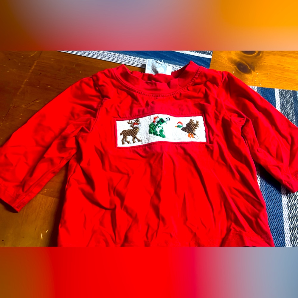 6 month Christmas smocked top